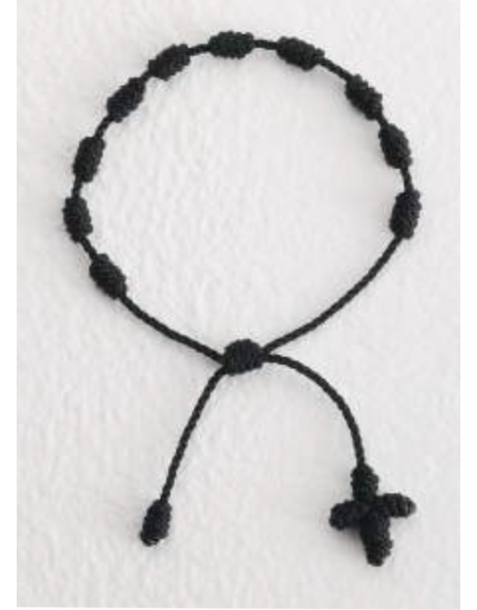 Knotted Cord Rosary Bracelet - Black - Reilly's Church Supply & Gift  Boutique