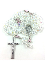 Religious Art Rosary - St. Peregrine with Pink Ribbon