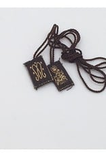 Religious Art Scapular - Brown (0.5" x 0.75")