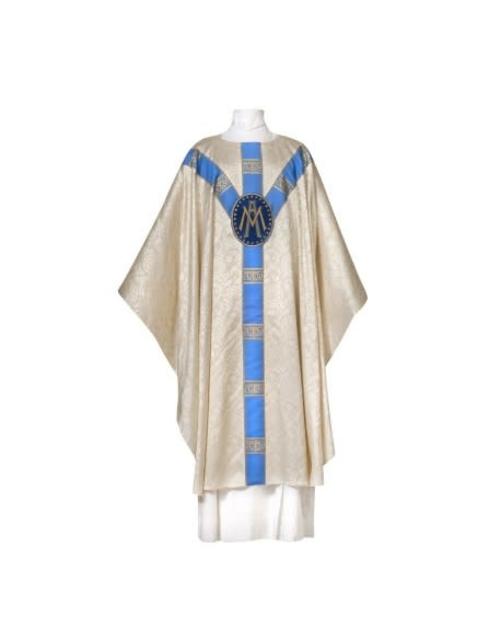 Arte Grosse Marian Chasuble - Ave Maria, White-Blue