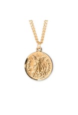 HMH St. Michael Medal, Gold over Sterling Silver, 24" Chain
