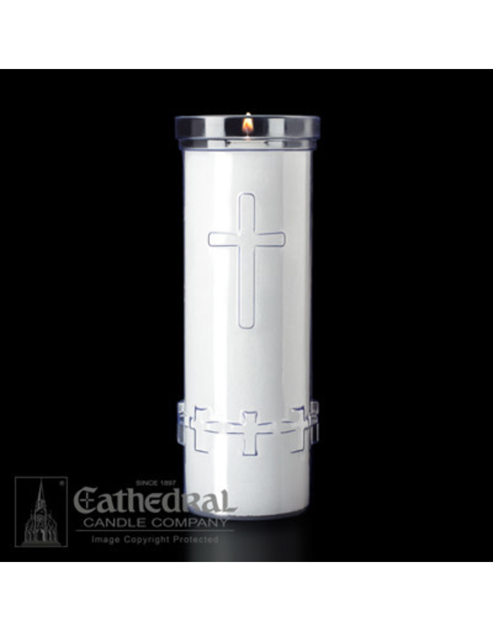 Cathedral Candle 6-Day Devotiona-Lite Crystal Plastic Candles (24)