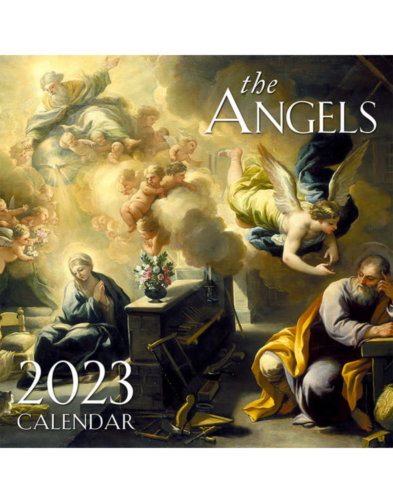 Tan 2023 Wall Calendar: Angels