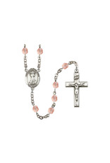 Bliss St. Francis of Assisi Rosary, Pink , Sterling Silver