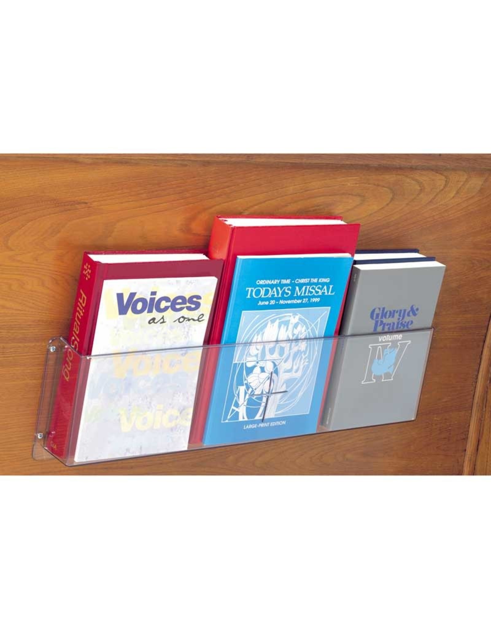 Flynn Pew Rack for Books, Acrylic, Extra Long