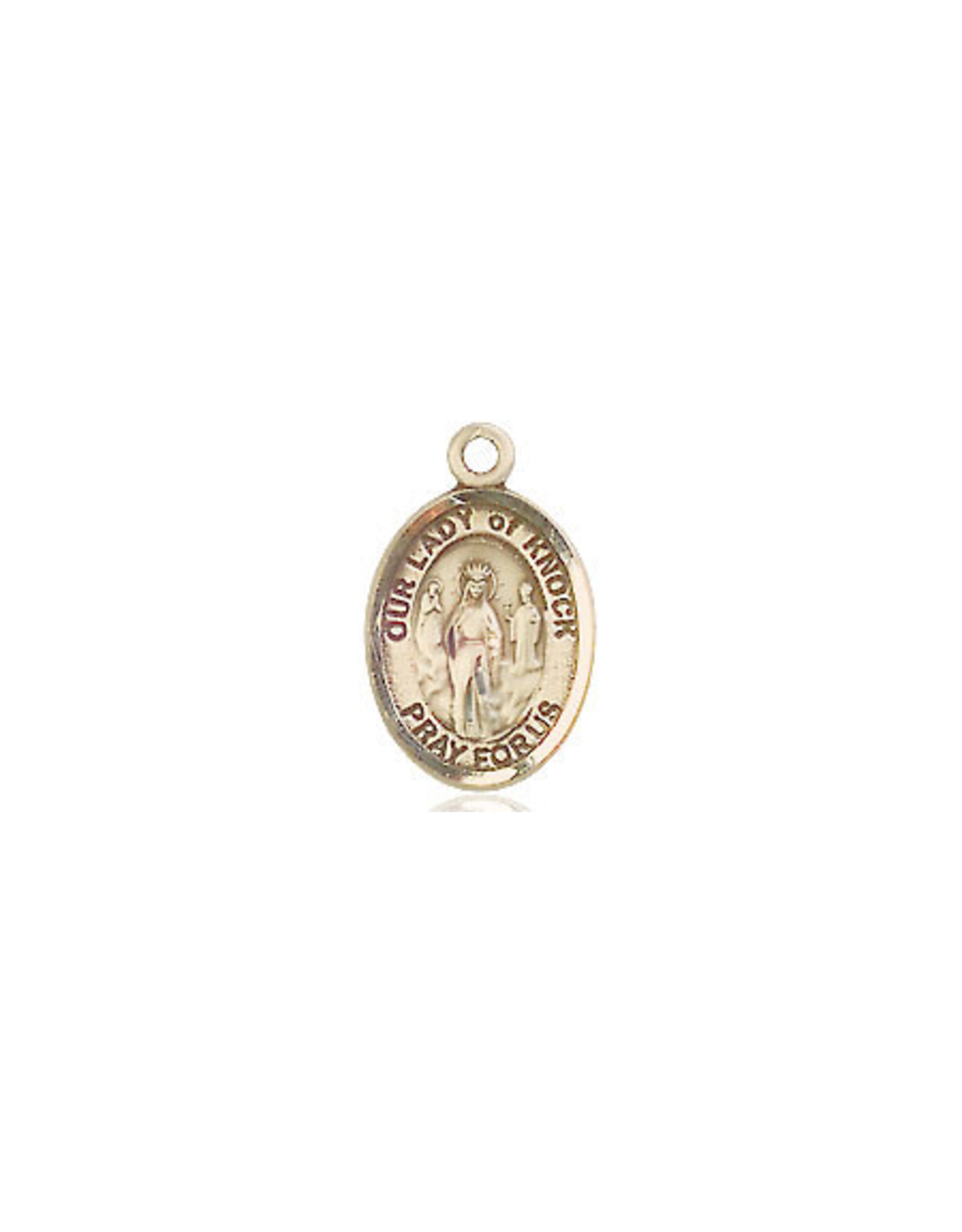 Our Lady of Knock Medal, 14kt Gold (1/2 x 1/4")