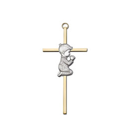 Bliss Wall Cross - Praying Boy, Two-Tone (6")