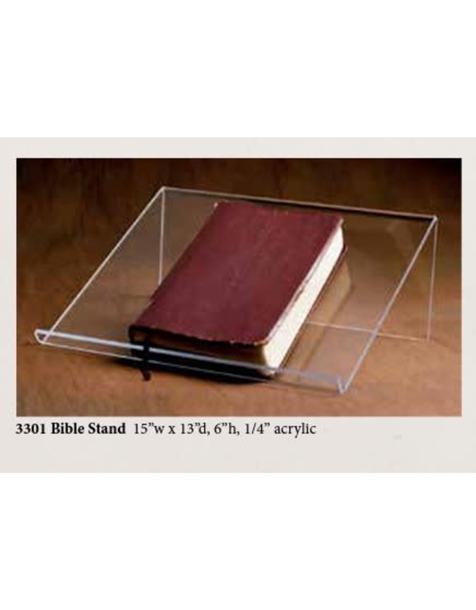 Woerner Industries Bible/Book Stand, Acrylic - 15x13x6