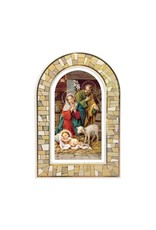 Hirten Nativity Holy Family Mosaic Plaque with Easel (4-3/4")