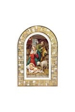 Holy Family Mosaic Plaque with Easel (4-3/4" height)