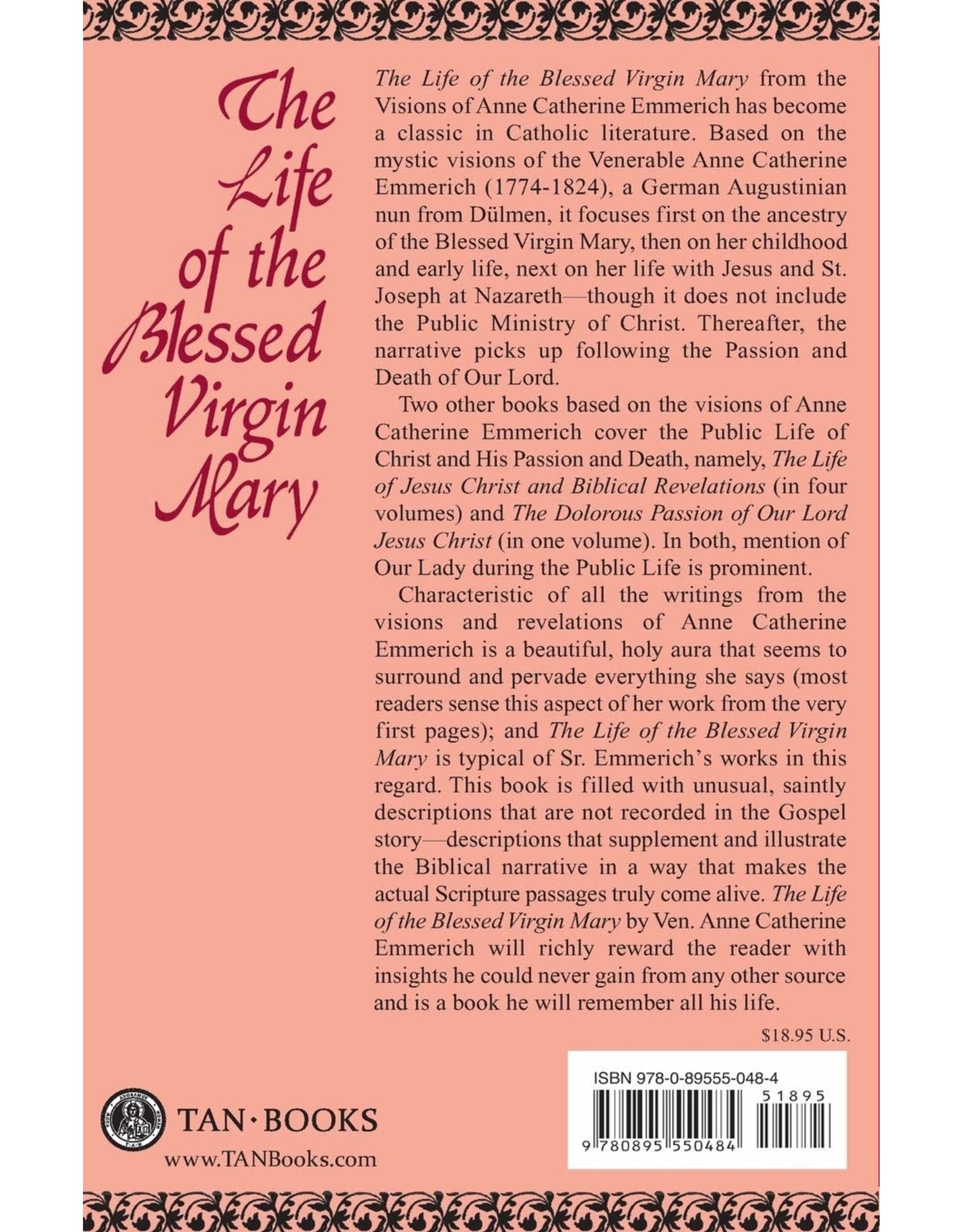 Tan Books (St. Benedict Press) The Life of the Blessed Virgin Mary
