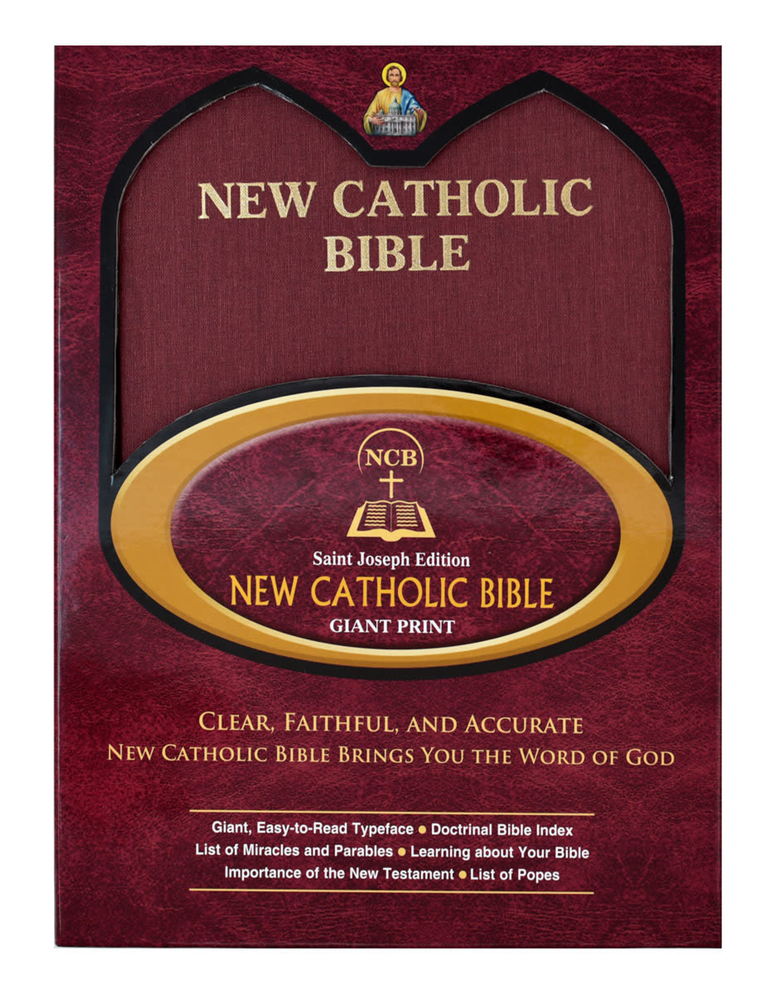 Catholic Book Publishing NCB (New Catholic Bible), Giant Print - Burgundy Hardcover