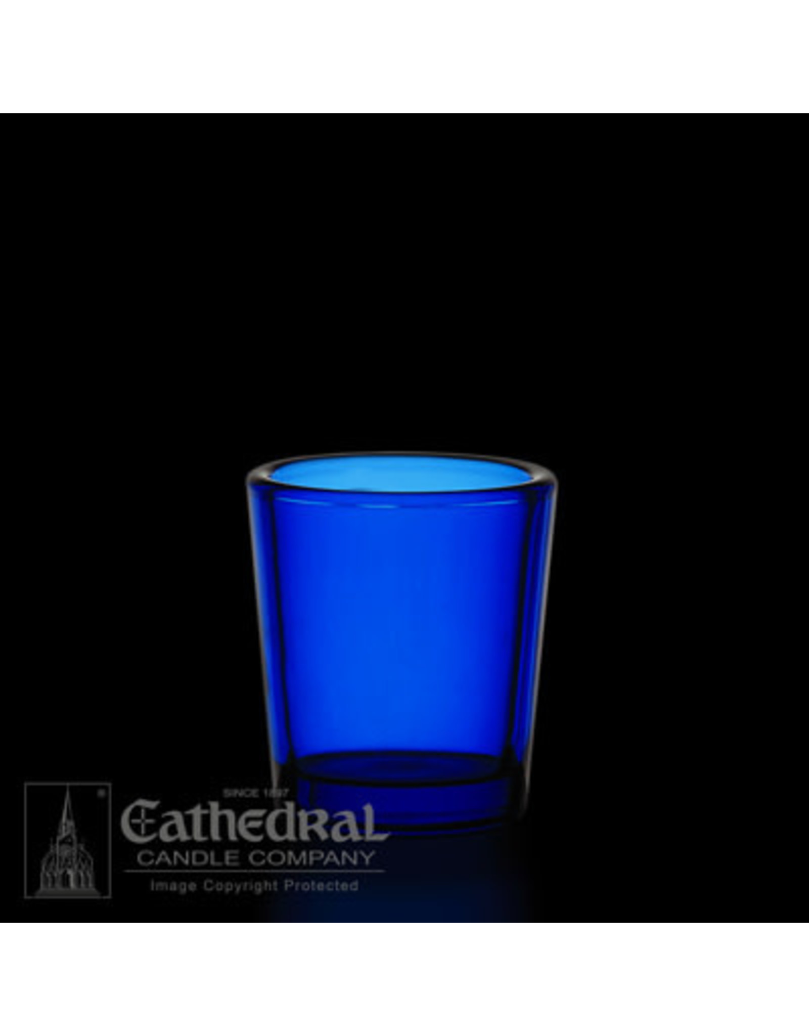 Cathedral Candle Votive Light Glass - Blue, 15 Hour (Each)