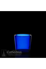 Cathedral Candle Votive Light Glass - Blue, 2-10 Hour (Each)