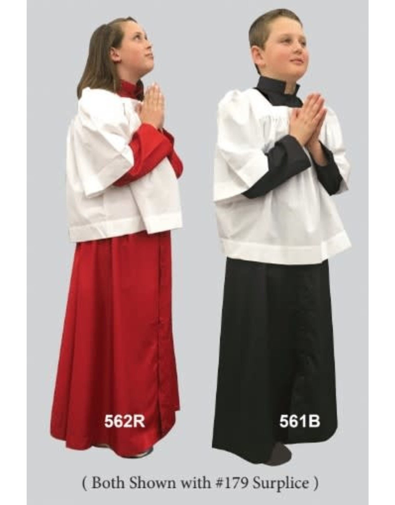 Altar Server Cassock - Available in Red or Black