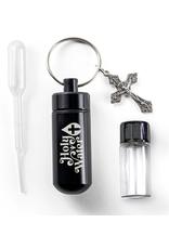Logos Holy Water Bottle Keychain Kit (Black)