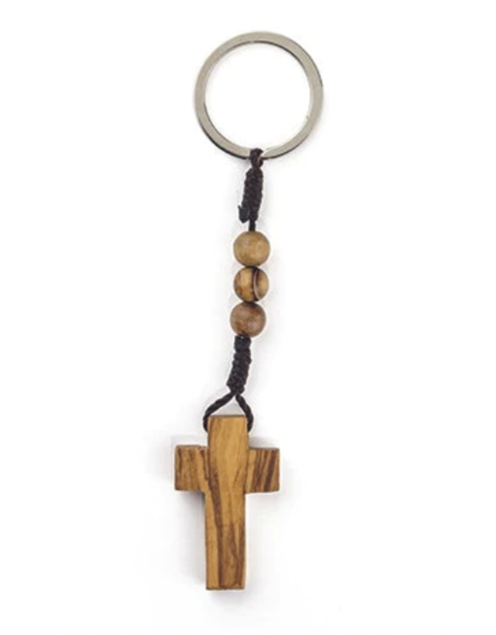 Logos Bethlehem Olive Wood Cross Keychain