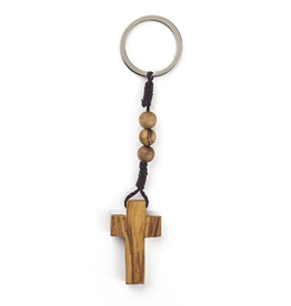 Logos Bethlehem Olive Wood Cross Keychain