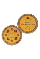Logos Thanksgiving Coin - 1 Chronicles 16:34,  Antique Gold Plated