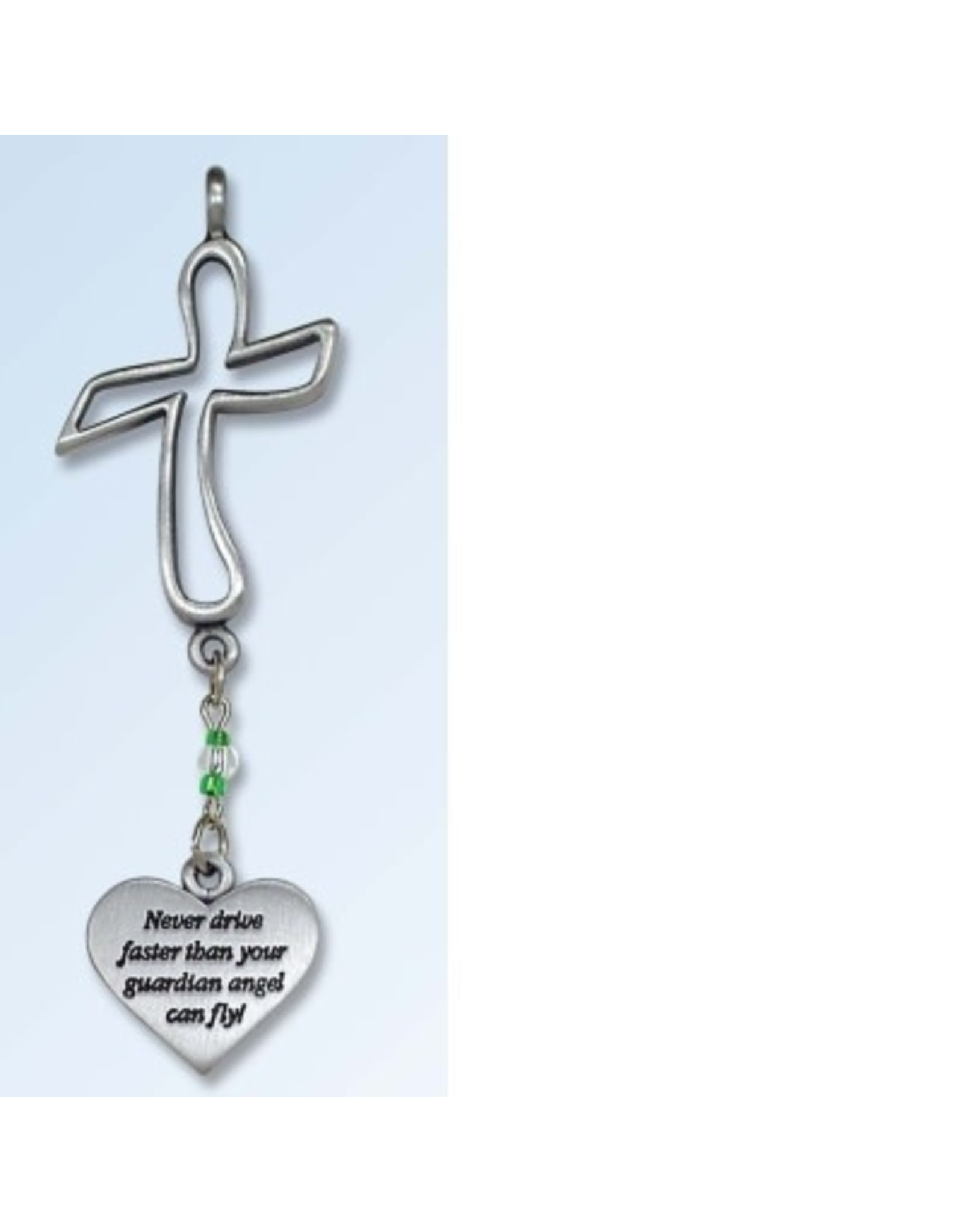 Abbey & CA Gift Car Charm - Cross, Guardian Angel