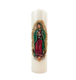 General Wax Devotional Candle - Our Lady of Guadalupe
