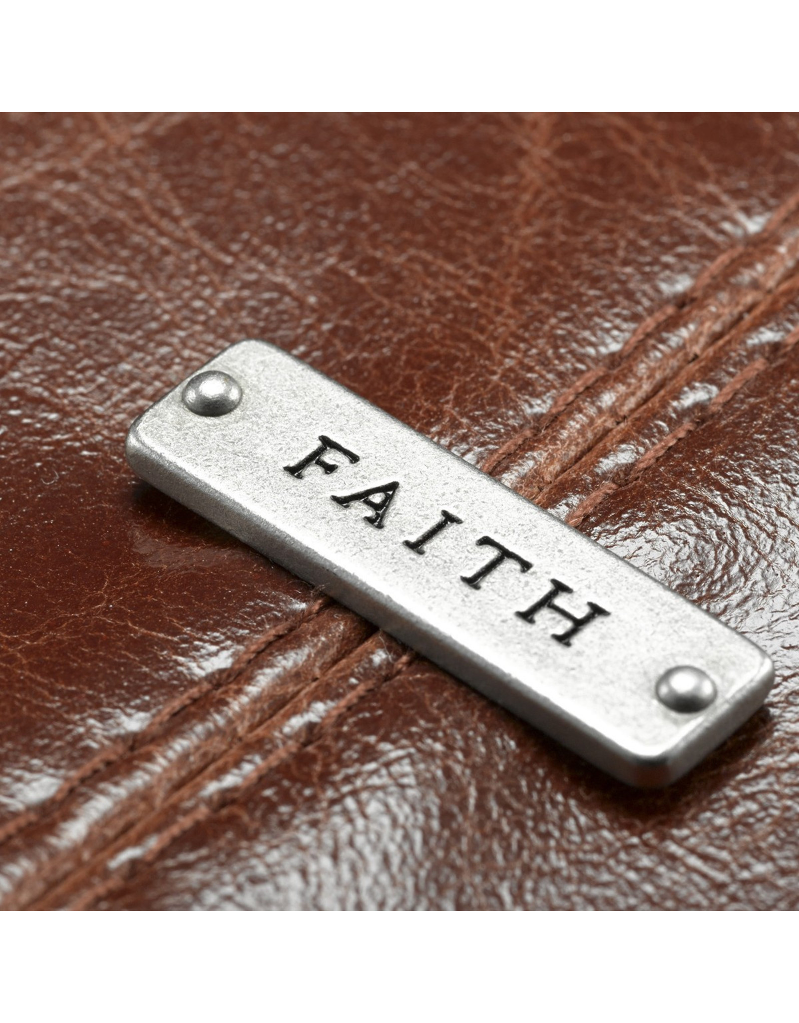 Bible Cover - Faith - Faux Leather, Brown