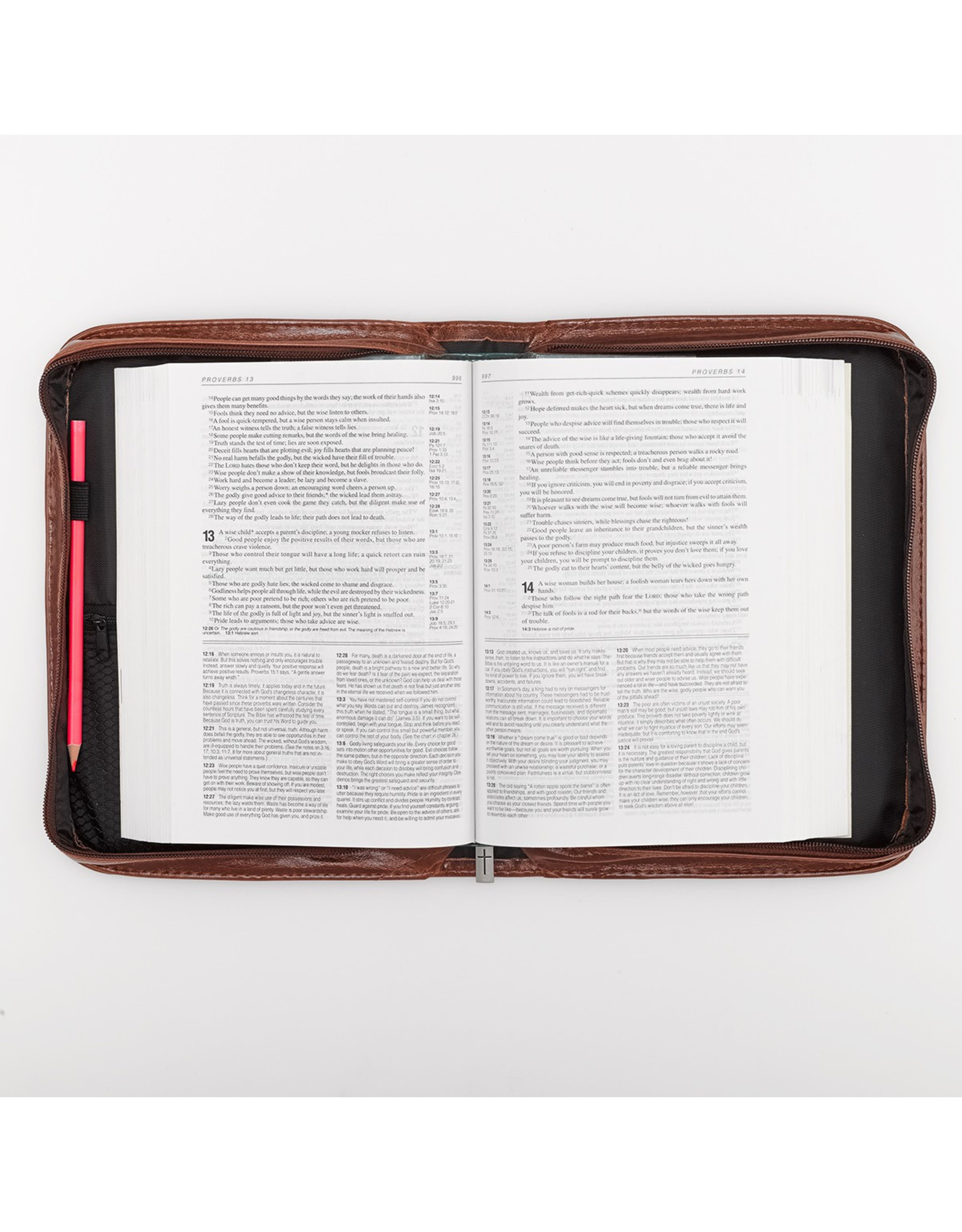 Christian Art Gifts Bible Cover - Faith - Faux Leather, Brown