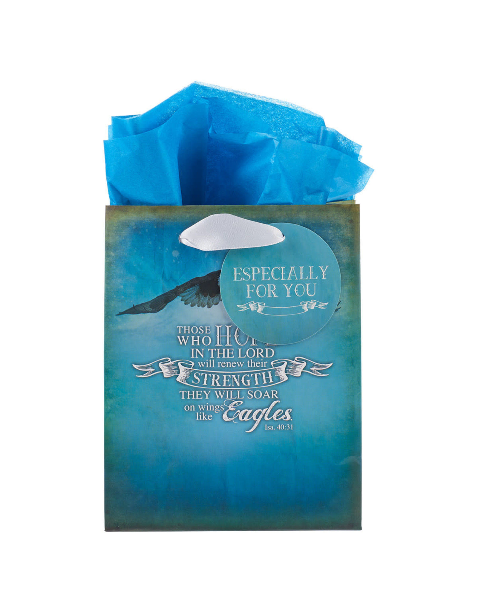 Christian Art Gifts Small Giftbag - On Wings Like Eagles