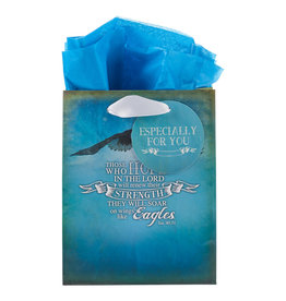Christian Art Gifts Small Giftbag - On Wings Like Eagles