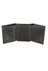 Christian Art Gifts Wallet - Three Crosses, Brown Leather
