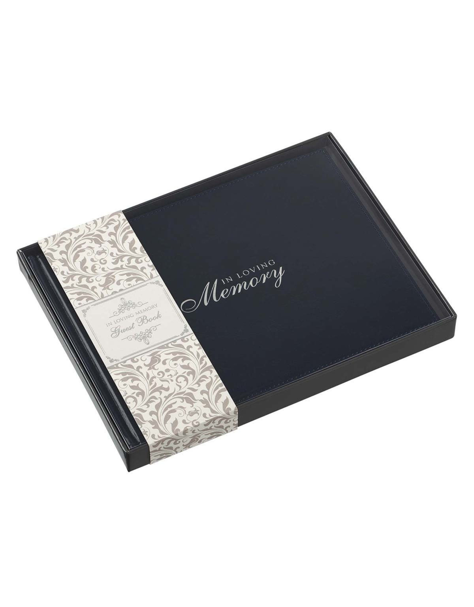 With Love Guest Book - In Loving Memory, Navy, Medium