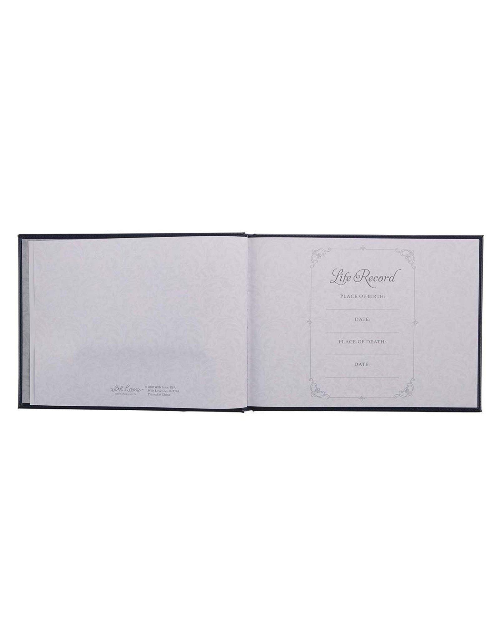 With Love Guest Book - In Loving Memory, Navy, Medium