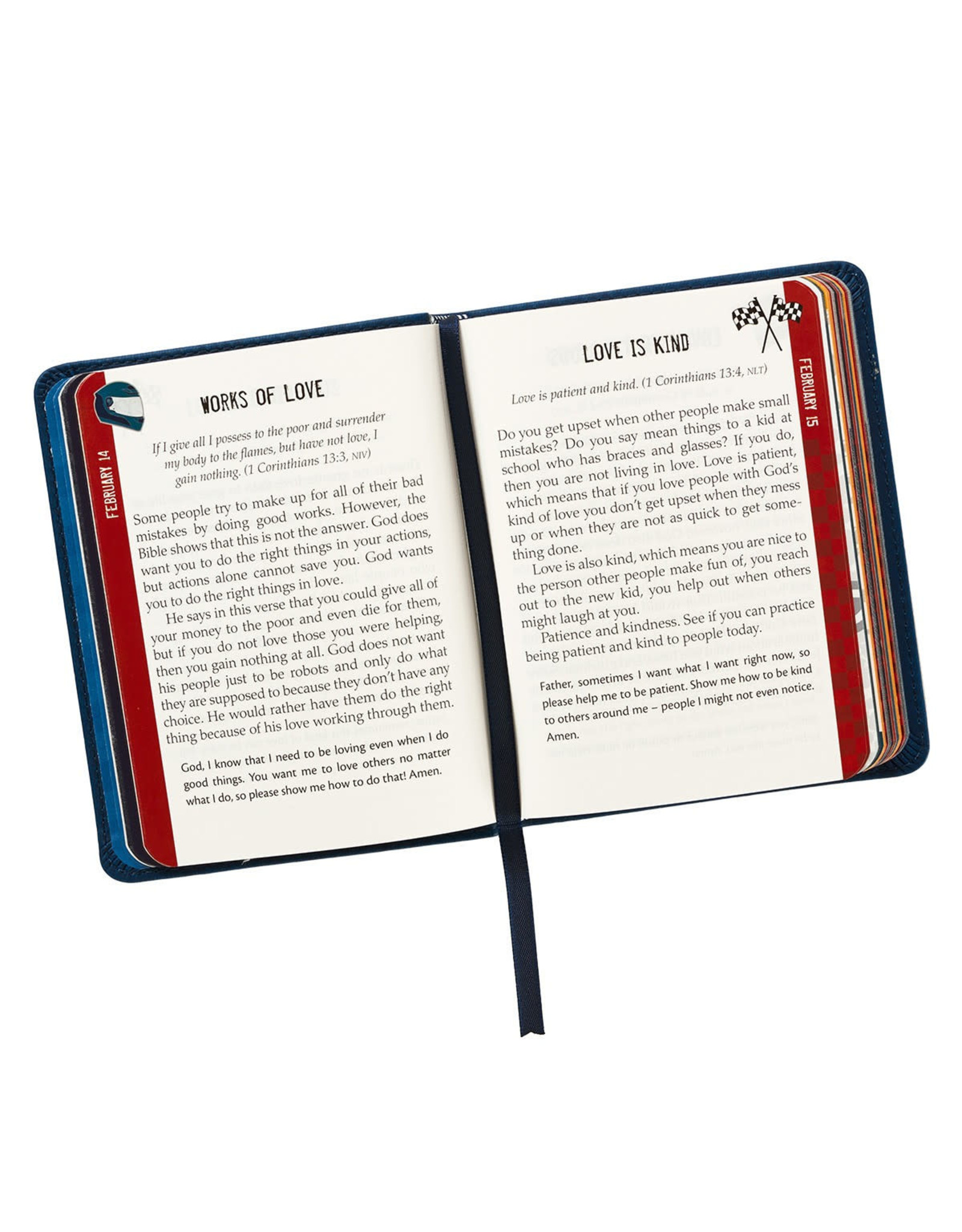 Christian Art Gifts One-Minute Devotions for Boys (LuxLeather)