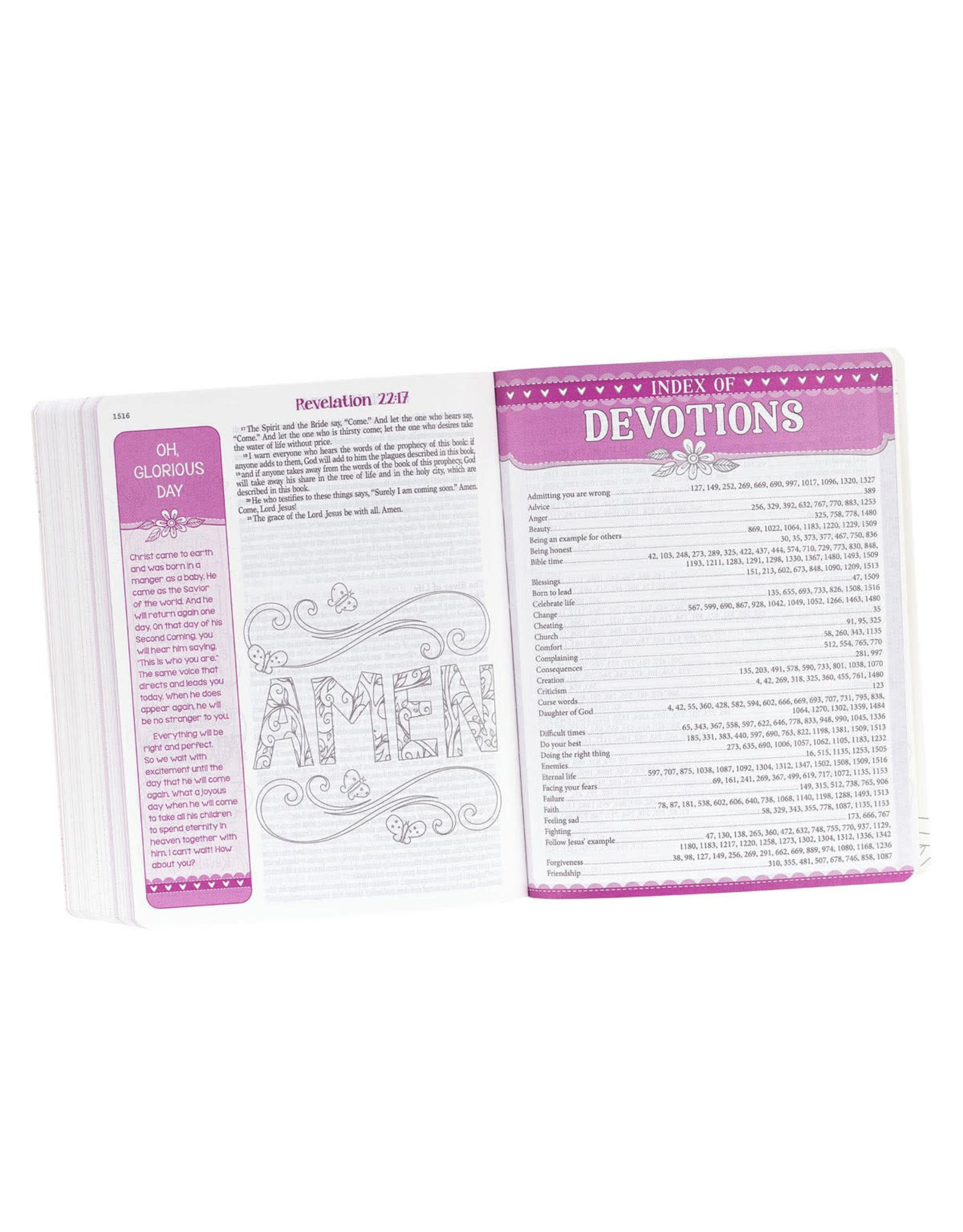 Christian Art Publishers ESV My Creative Bible for Girls - Pink Floral Heart Flexcover Journaling Bible