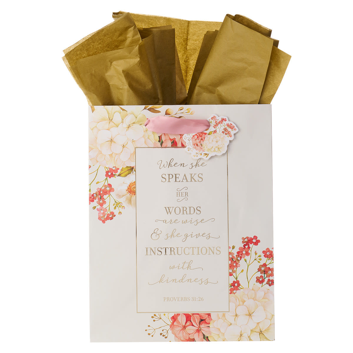 Medium gift bag when she speaks proverbs 31 26 reilly s church