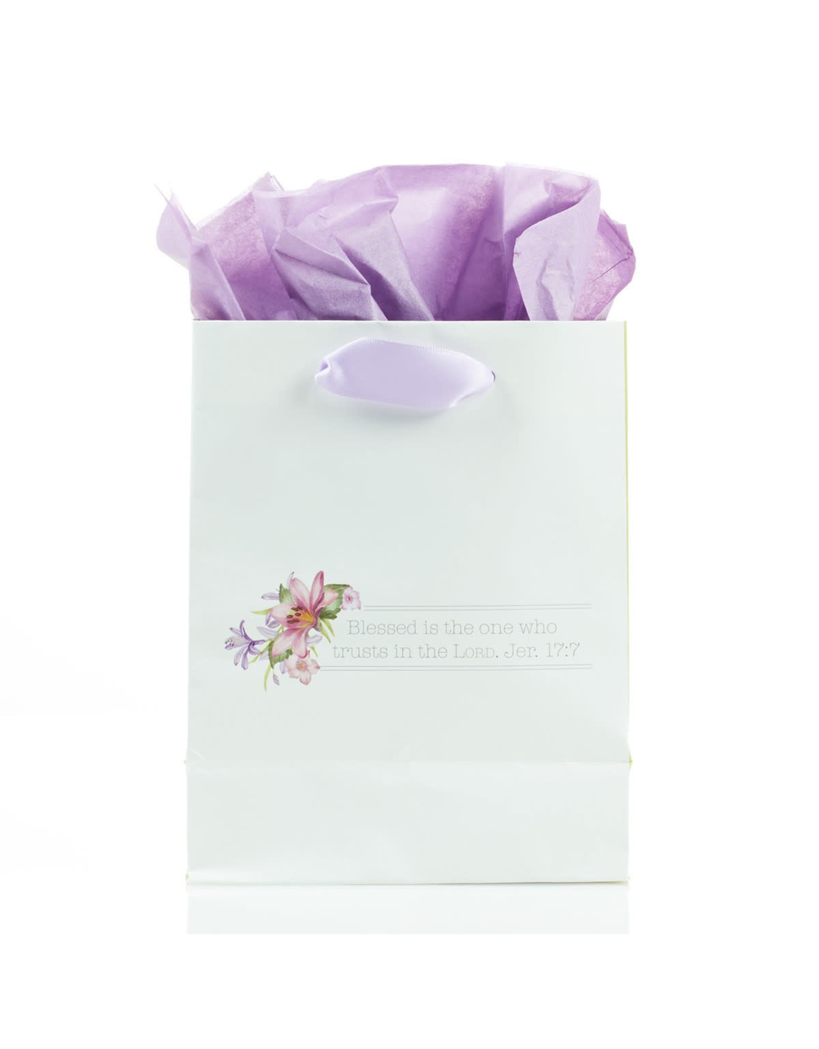 Christian Art Gifts Gift Bag - Blessings from Above Jeremiah 17:7 (Small)