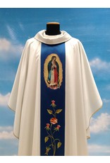 Solivari Marian Chasuble - Our Lady of Guadalupe on Blue Panel