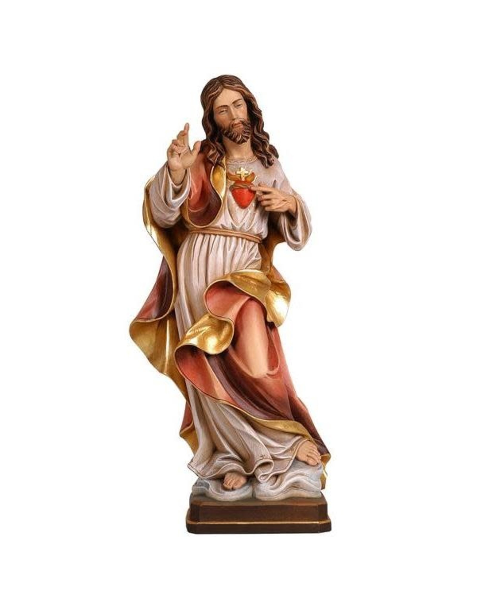 Statue - Sacred Heart of Jesus, Wood-Carved,