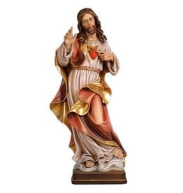 Pema Statue - Sacred Heart of Jesus, Wood-Carved,