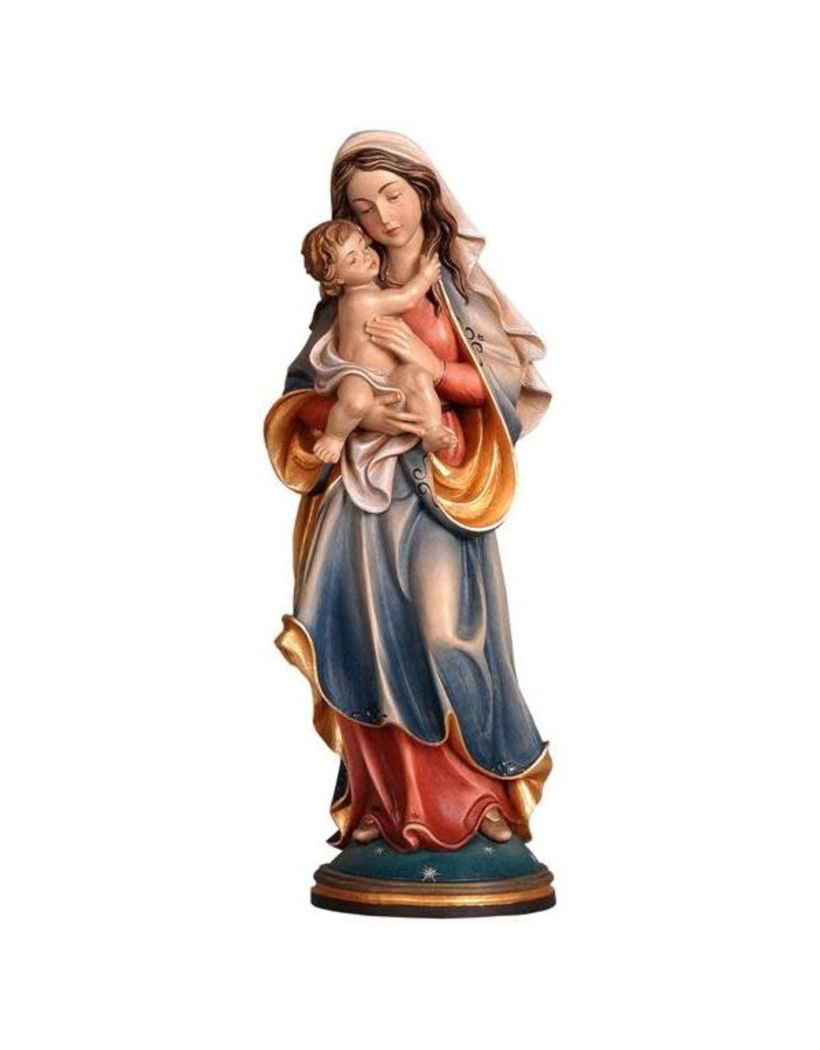 Pema Statue - Madonna of Peace, Wood-Carved,