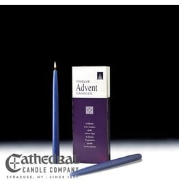 Cathedral Candle Advent Taper Candles - 12" (Blue) (Box of 12)