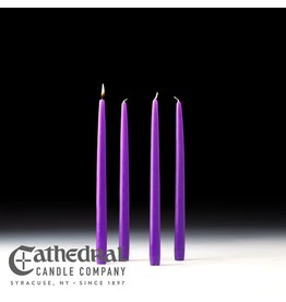 Cathedral Candle Advent Taper Candles - 12" (Purple) (Box of 4)