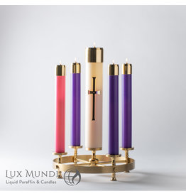 Lux Mundi Refillable Advent Oil Candles Set 1-1/2" x 12"