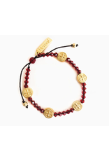 My Saint My Hero Bracelet - Stellar Blessings, Amore (Gold/Red)