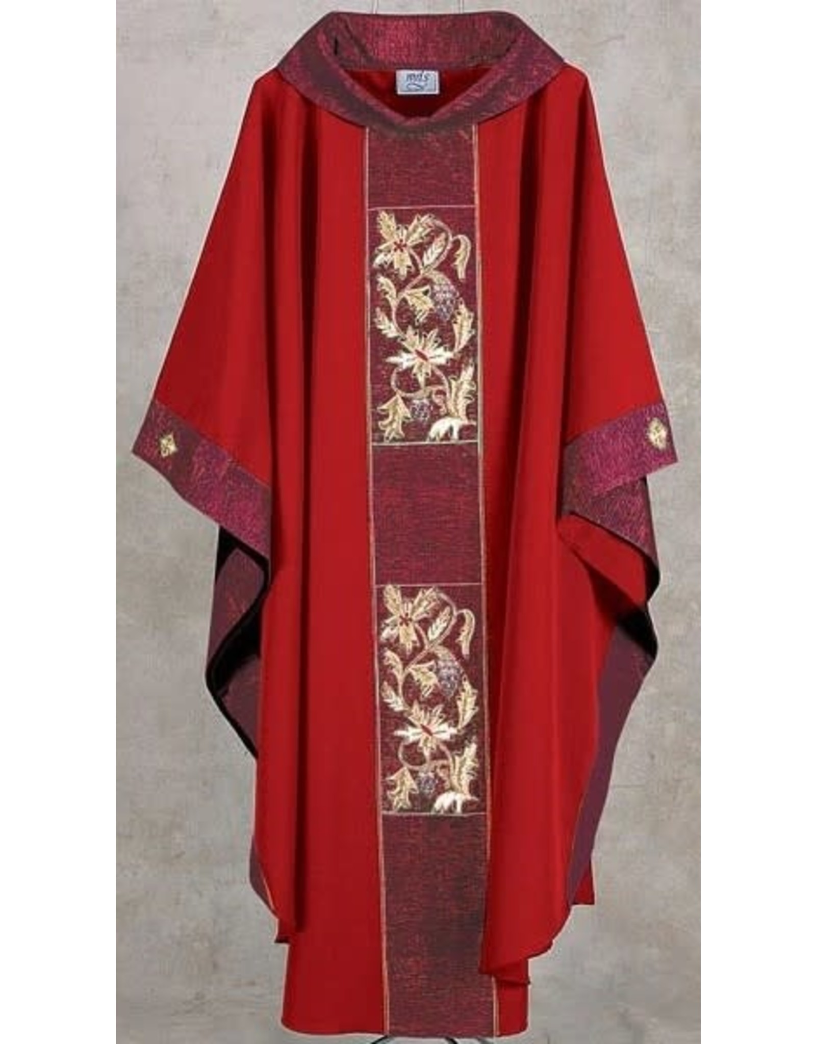 MDS Chasuble, Hand Embroidered Grapes & Leaves