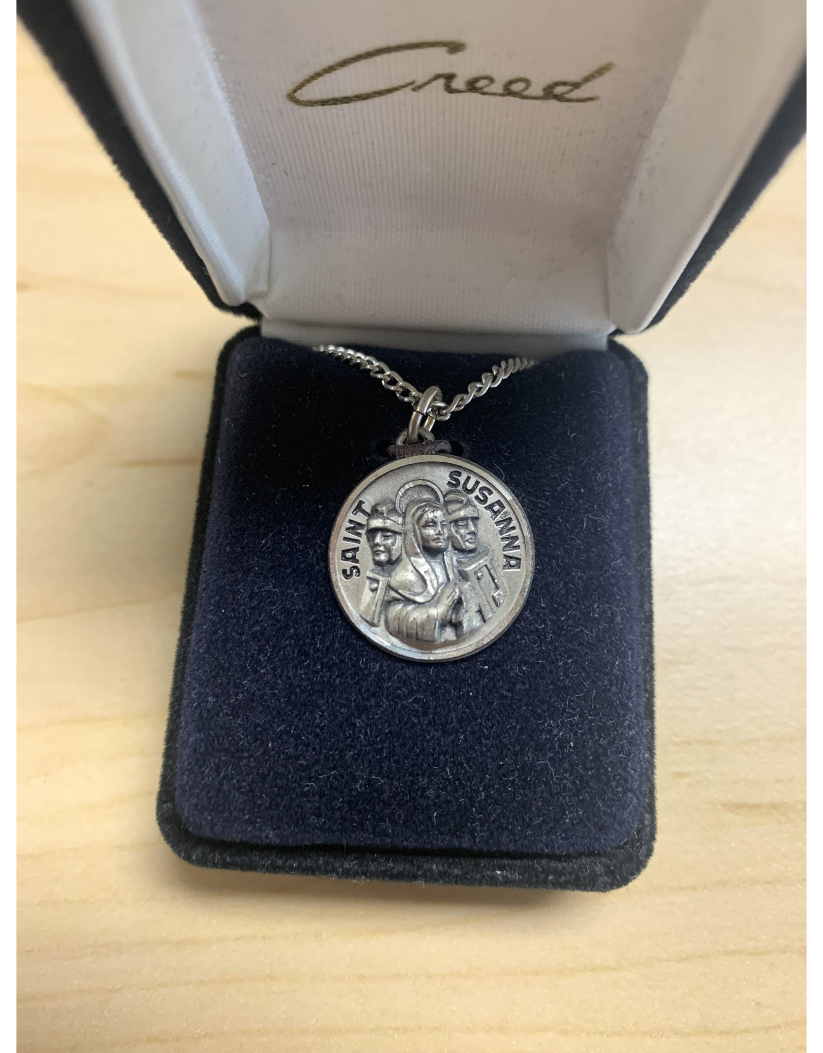 Creed Medal - St. Susanna, Sterling Silver, on 18" Chain