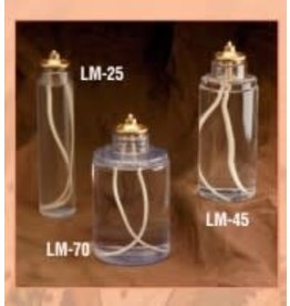 Liquid Paraffin Oil Disposable Container (Case of 24) Fits the 3-1/2  Diameter Altar Candle Shell - Lux Mundi Brand