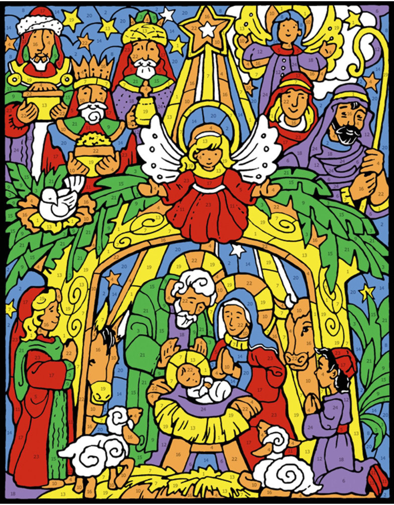 Vermont Christmas Company Advent Calendar - Color Your Own Nativity
