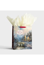 Thomas Kinkade Chirstmas Gift Bag - God's Blessings to You (Large)