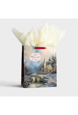 Thomas Kinkade Large Gift Bag - God's Blessings to You (Christmas)